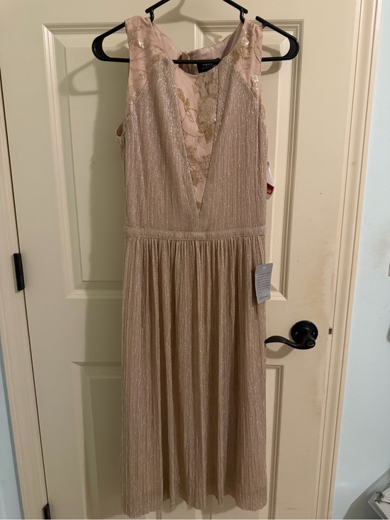 Tahari Arthur S Levine Dresses & Skirts - Tahari Formal Shimmery Champagne Sleeveless Midi Dress